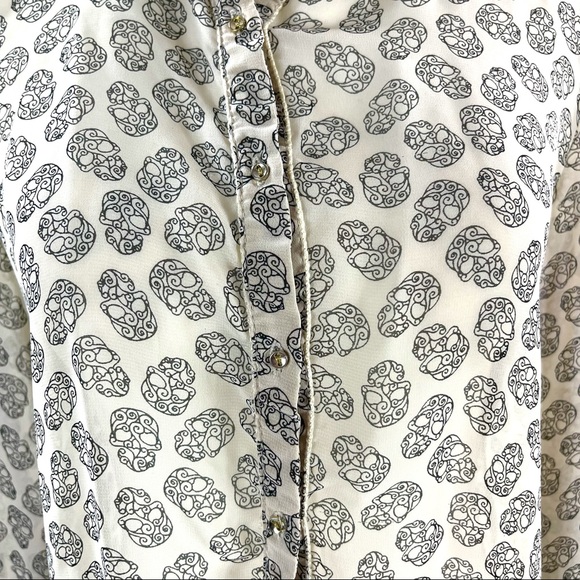 Zara Skull Long Sleeve Button Up - Picture 4 of 6